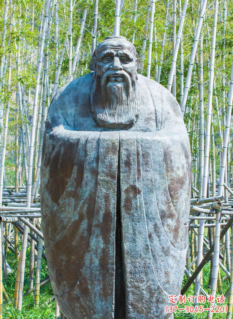 温州青铜孔子人像雕塑，真实还原历史智慧精神