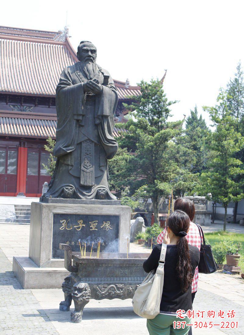 温州中领雕塑推出精致青铜孔子雕塑,考究工艺,…