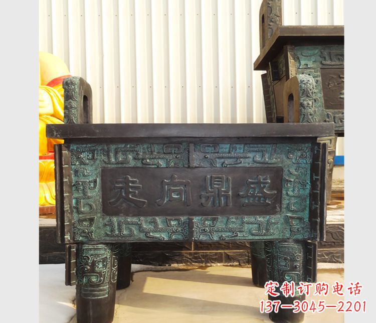 温州青铜香炉雕塑,传承中国文化