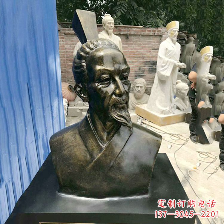 温州屈原雕塑仿铜头像,让您享受美好的艺术之美
