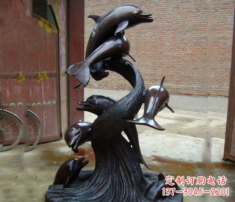 温州尊贵华丽的海豚雕塑