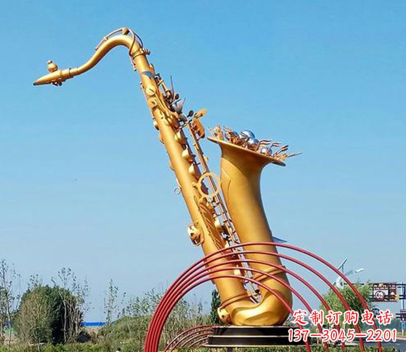 温州中领雕塑:萨克斯铜雕高质量制作