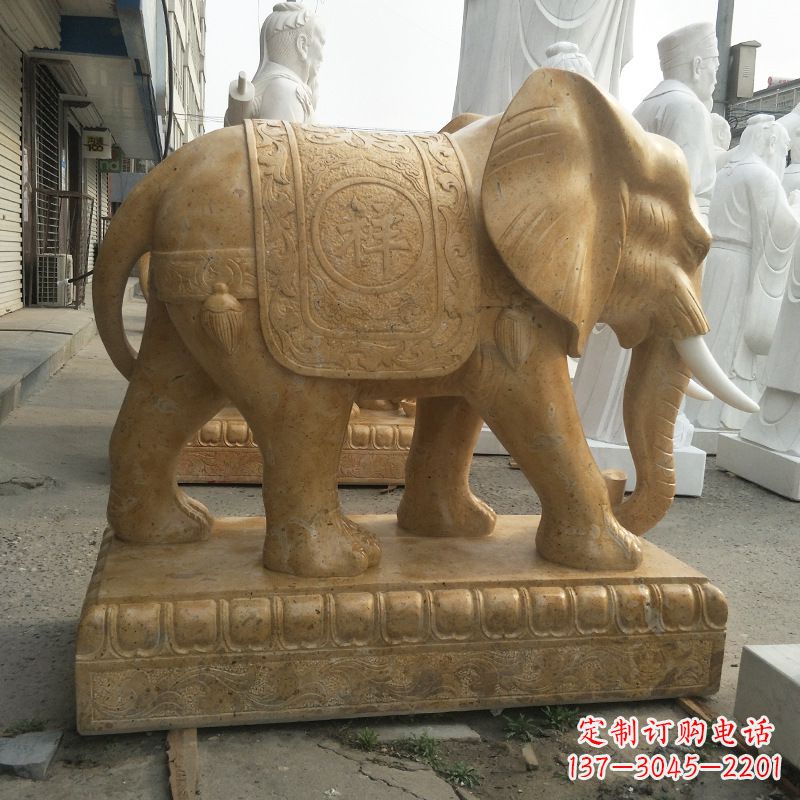温州中领雕塑定制精美大象雕塑