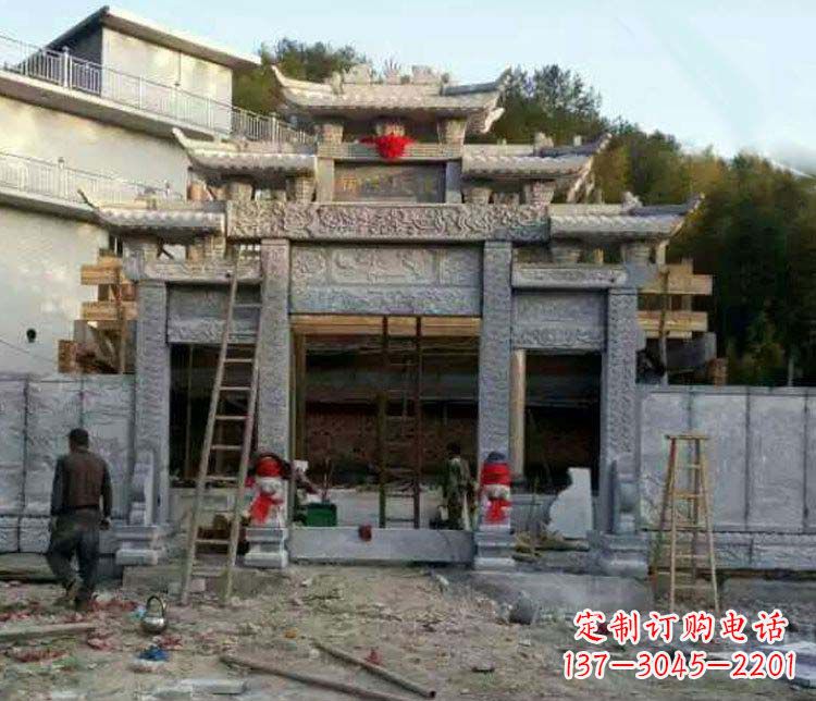 温州三门仿古石雕牌坊打造质感升级的精致建筑
