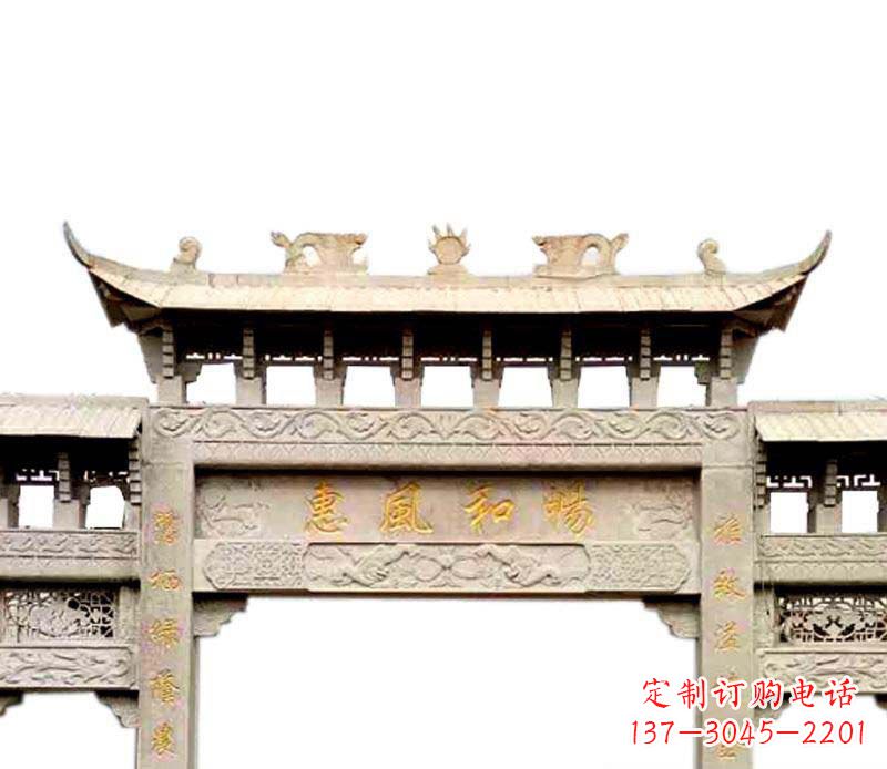 温州牌坊石雕–传承传统文化,给空间增色彩