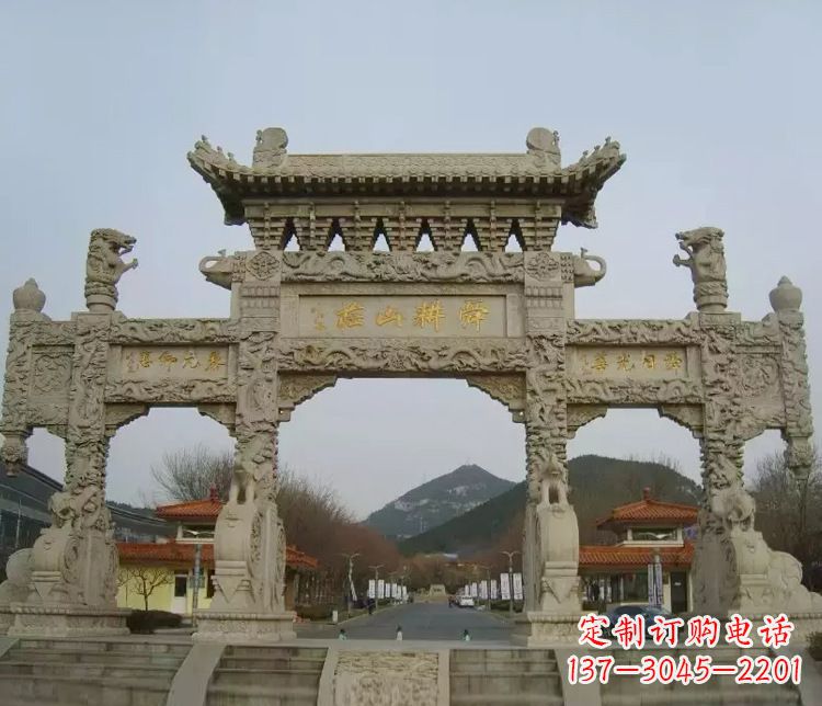 温州铭刻美好时光,中领雕塑牌坊石雕