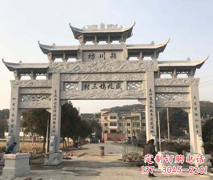 温州特色大理石牌坊雕塑