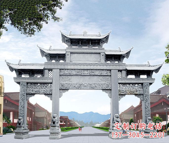 温州高品质牌坊石雕,为您量身定制
