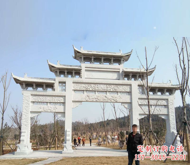 温州中领雕塑-牌坊石雕精美无比