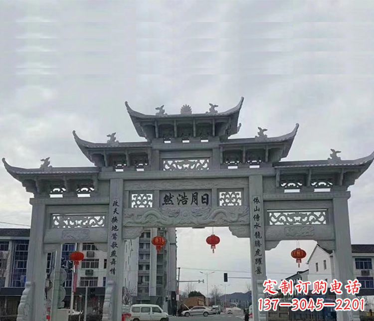 温州三门五楼石牌坊:精美石雕艺术