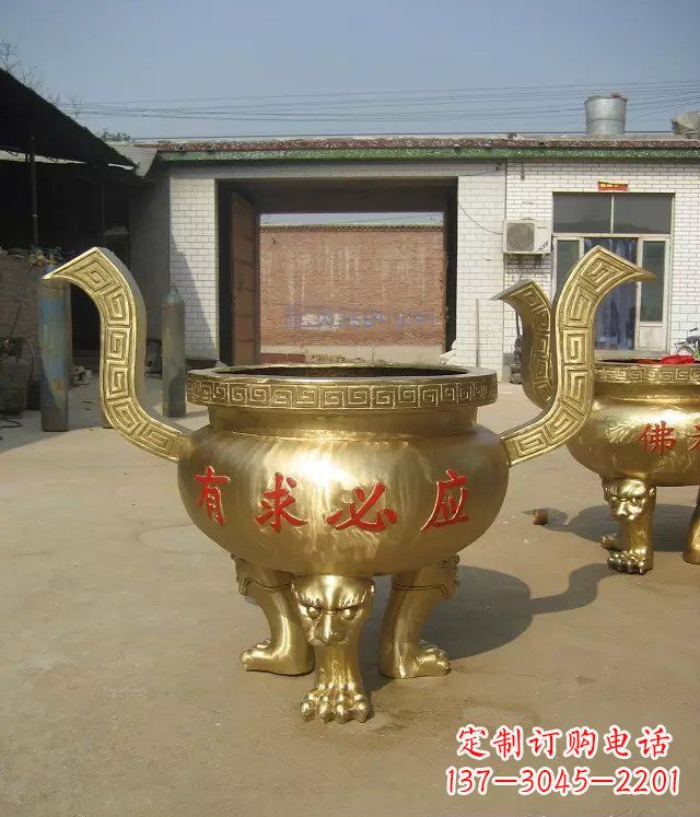 温州三足香炉铜雕,装点你的寺庙