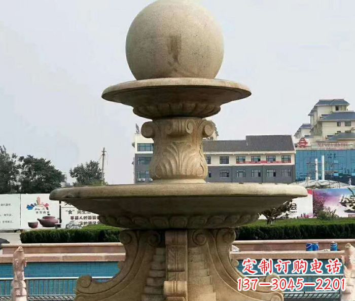 温州引领时尚的砂岩大型喷泉雕塑