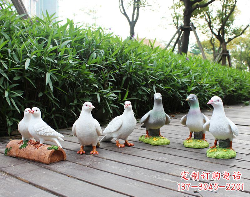 温州祝福世界的和平鸽雕塑