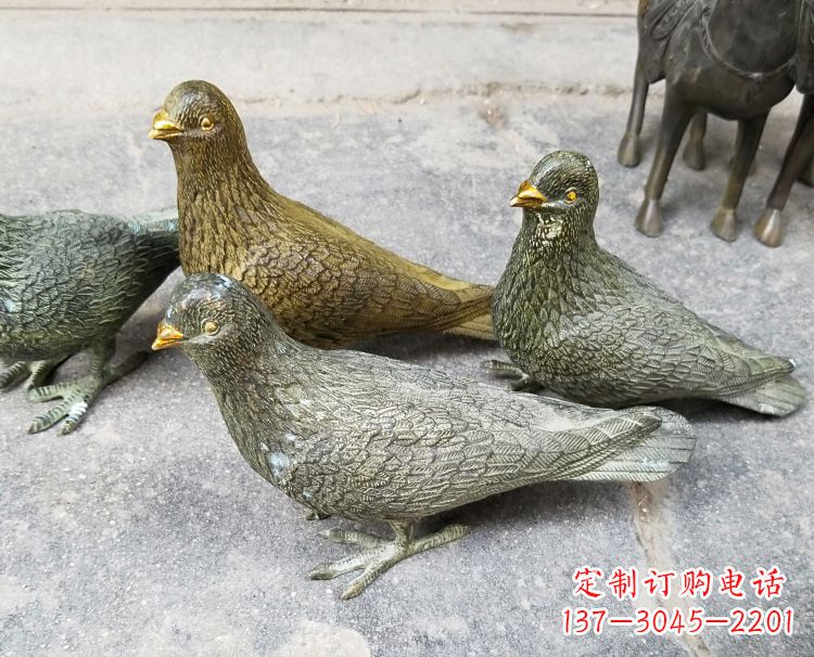 温州中领雕塑:少女与和平鸽的象征