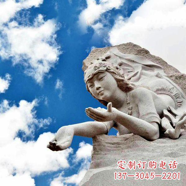 温州传说中的精卫—大理石雕塑