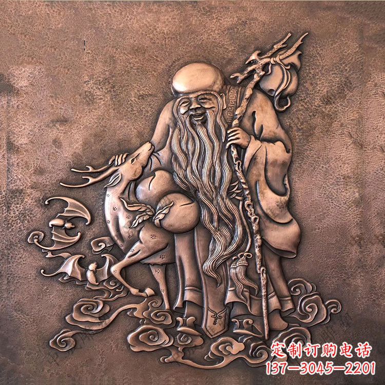 温州追求长寿的崇高象征——紫铜老寿星雕塑