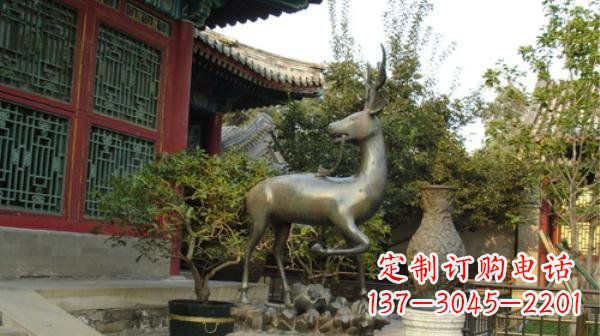 温州神鹿寺庙铜雕动物定制
