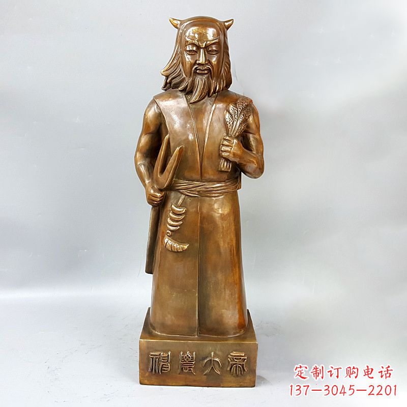 温州尊贵的神农大帝铜雕塑