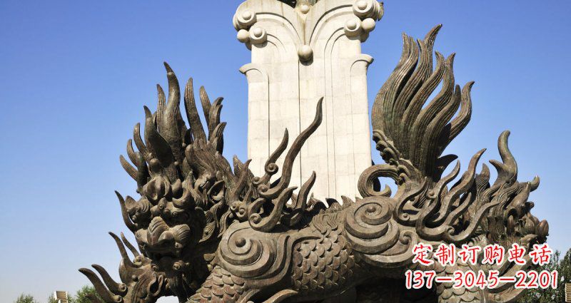 温州中领雕塑:神兽火麒麟铜雕定制
