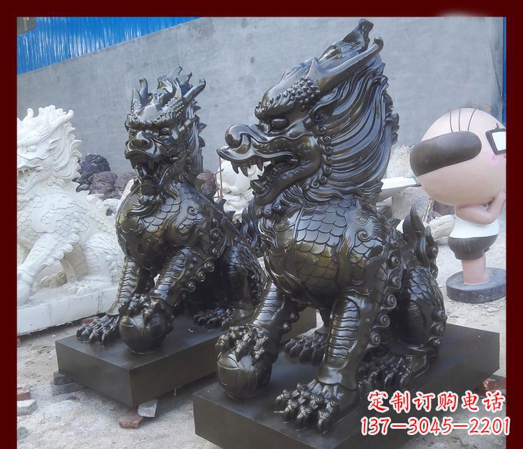 温州中领雕塑的麒麟铜雕是塑造精美的工艺结果。…