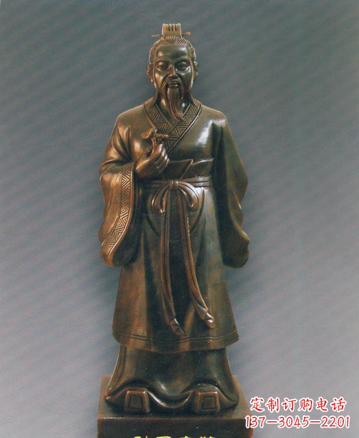 温州扁鹊仿铜人物雕塑-独特的玻璃钢雕刻