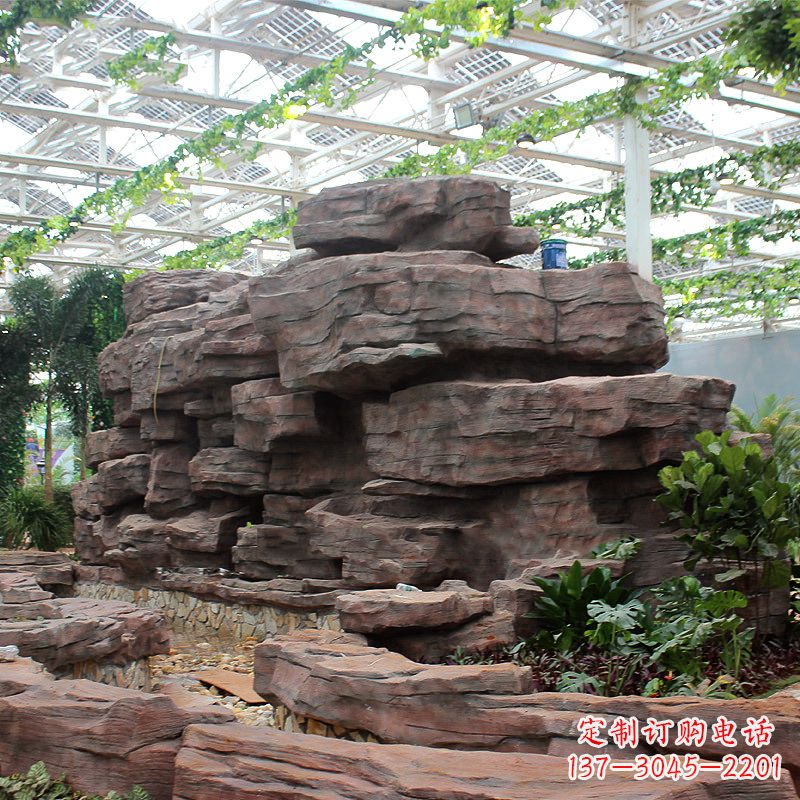 温州风格独特的假山雕塑,打造精美生态园庭院