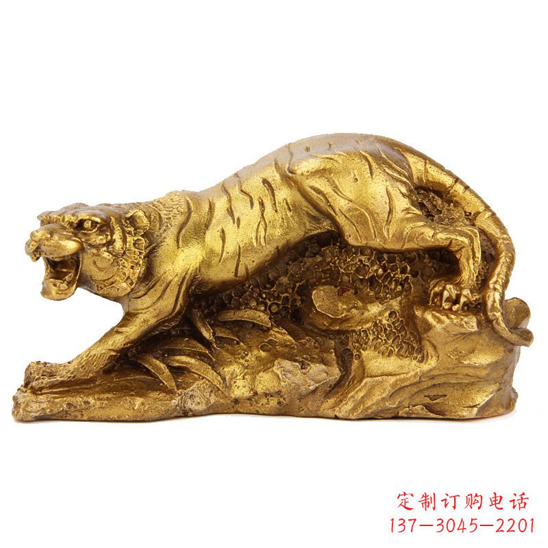 温州中领雕塑生肖铜虎鎏金摆件,是一款以生肖虎…