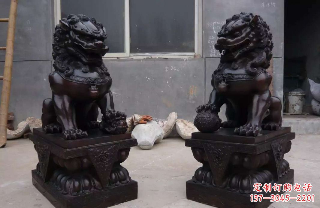 温州中领雕塑狮子雕塑,超精致的铜雕艺术