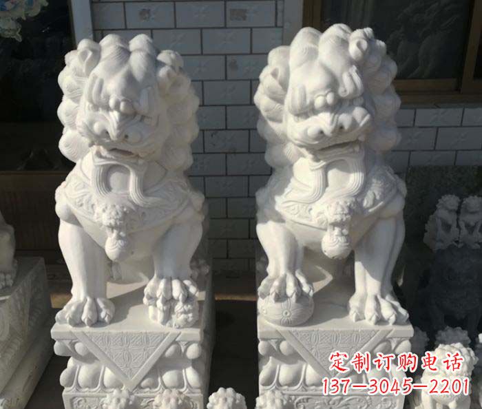 温州狮子门口石雕,工艺精湛品质卓越