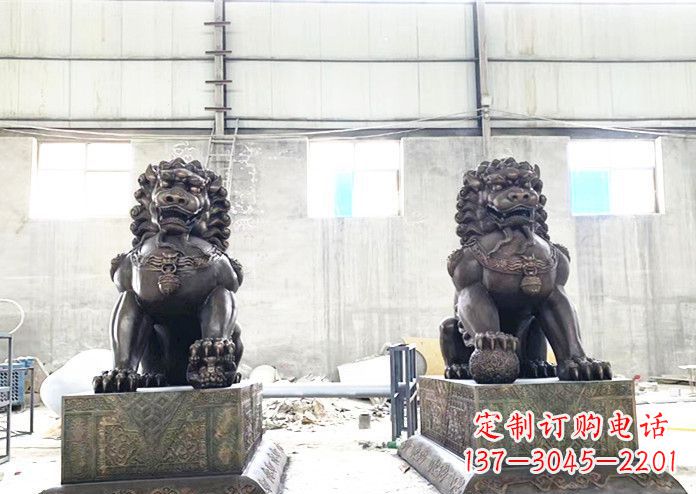 温州中领雕塑专业生产高端铜狮子雕塑。狮子雕塑…