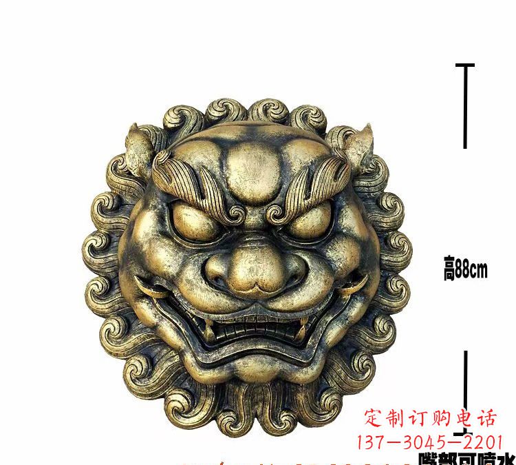 温州领雕品质狮子头铜雕
