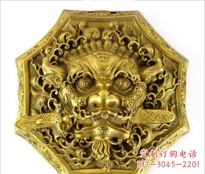 温州铜雕狮子头雕,精致细腻的雕塑艺术