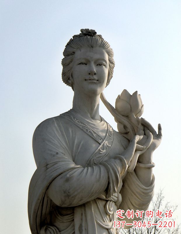 温州汉白玉荷花雕塑,精致美丽无双!