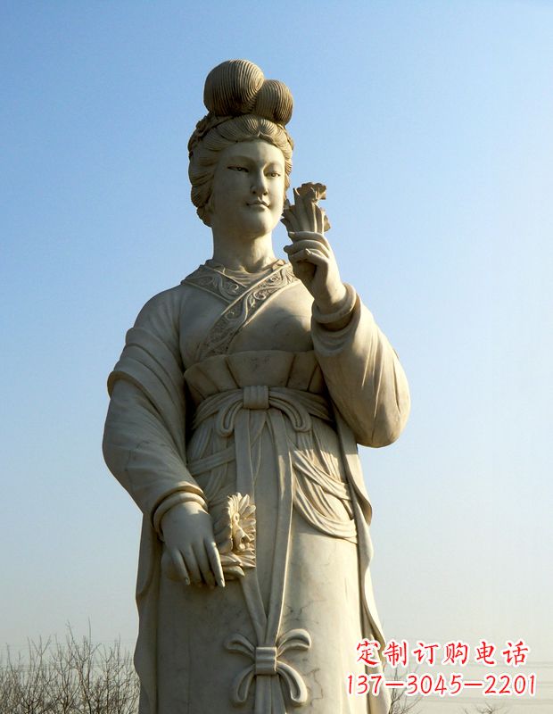 温州美女雕塑是由中领雕塑定制的古典美女雕像,…