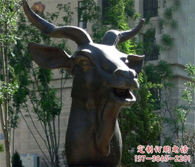 温州十二生肖铜雕羊首饰
