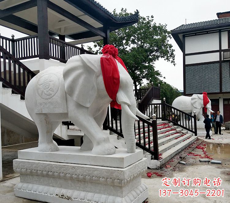 温州迎接观音祝福的精美大象观音栏杆