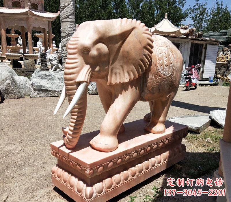 温州精美大象櫈,领雕工艺独特