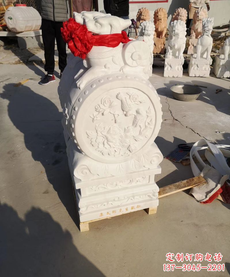 温州中领雕塑出品:石雕招财大象雕塑