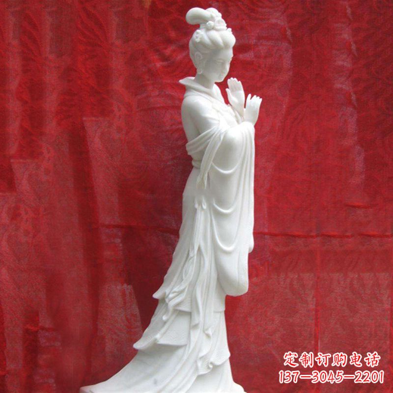 温州精美无双的汉白玉貂蝉雕塑