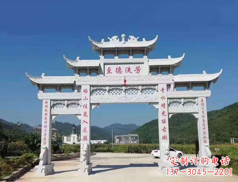 温州匠心制作,精致牌坊雕塑