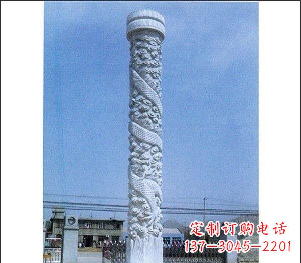 温州中领雕塑厂家-优质定制龙柱石雕