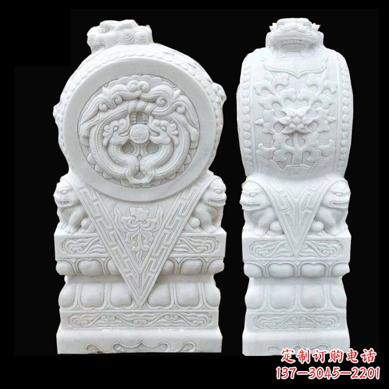 温州中领雕塑精心打造的石雕门墩雕塑,采用优质…