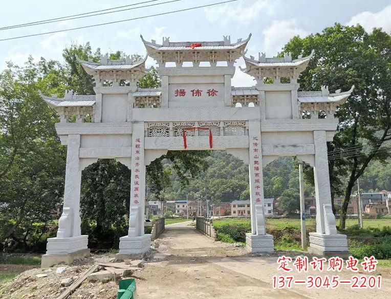 温州古典大气的门楼石雕雕塑