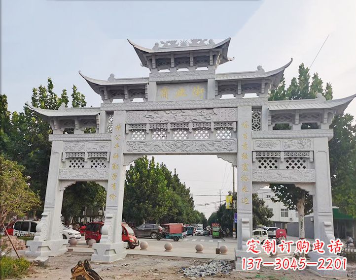 温州石雕牌坊-人物雕塑定制