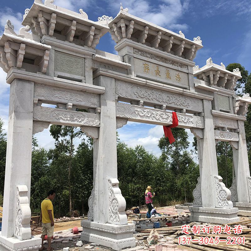 温州石雕牌坊陵墓雕塑,让你的家族历史永载史册