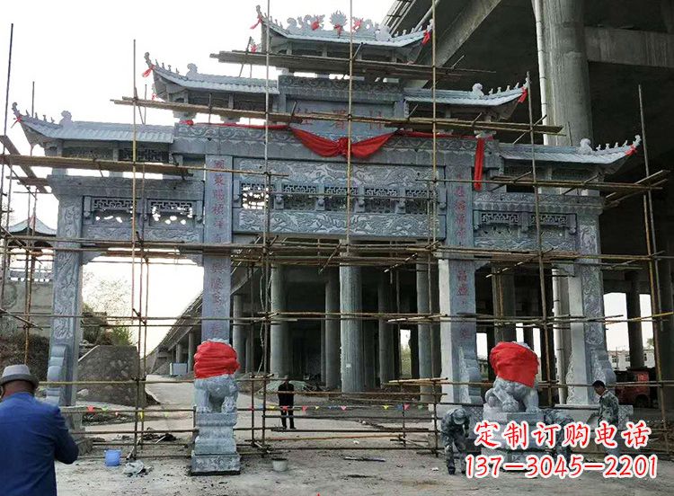 温州石雕牌坊|精致细腻的石雕雕塑