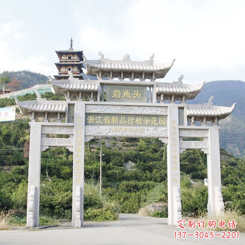温州精美的牌楼雕塑,象征着一种贵族文化