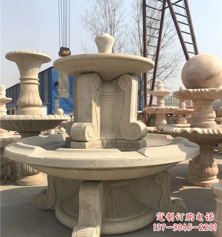 温州石雕喷泉池:定制精美的雕塑水池