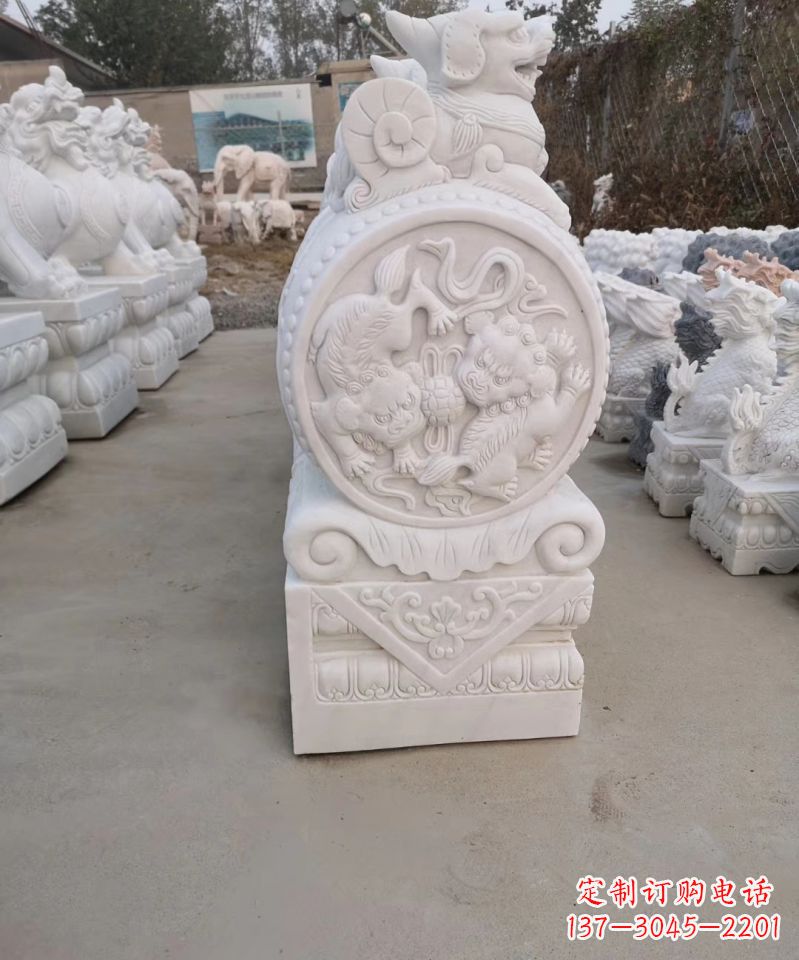 温州高级雕塑定制-门墩雕塑
