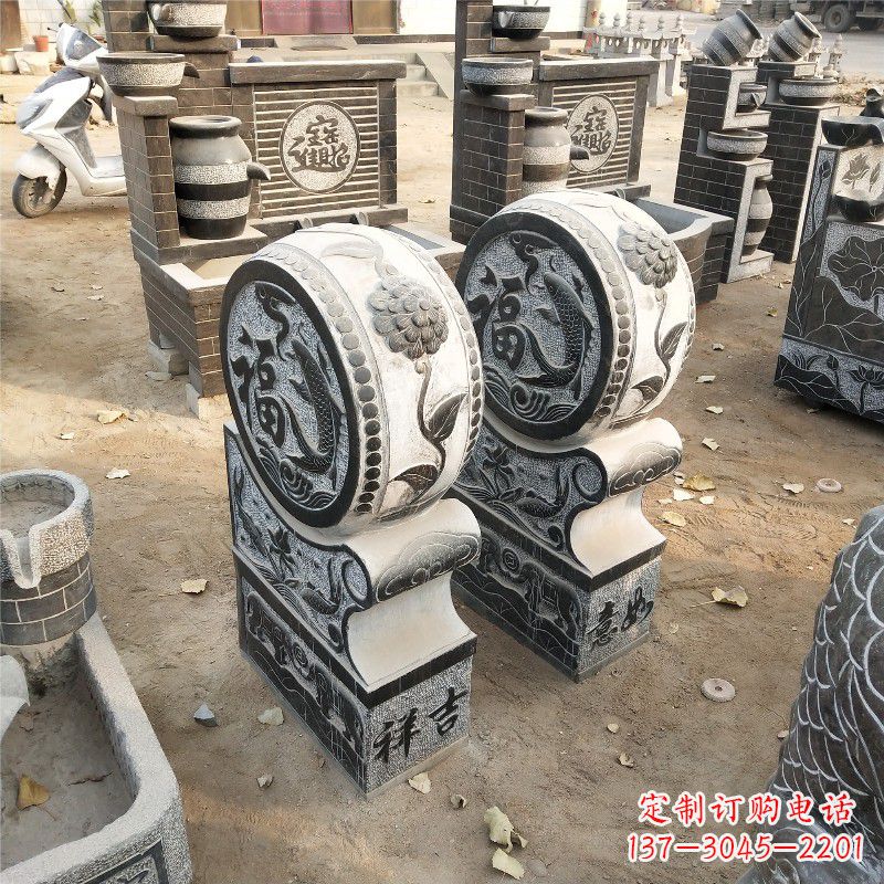 温州石雕青石门墩雕塑